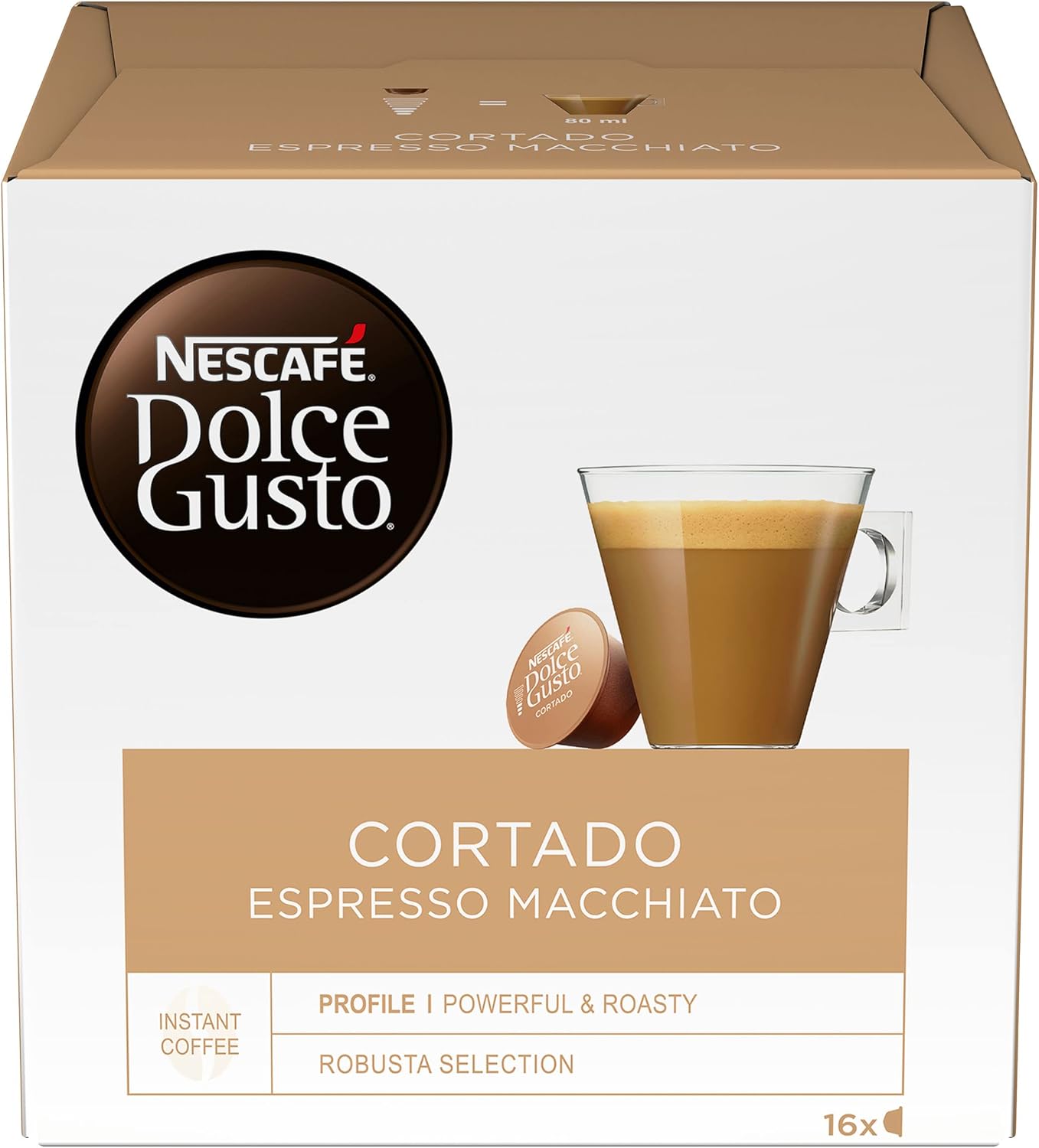 Coffee Capsule | Nescafé | Dolce Gusto Cortado Espresso Macchiato Koffie Capsules | Total Weight 3.53ounce