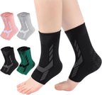 Ankle Support for Women & Men 1 Pair Ankle Compression Sleeve for Sports, Basketball, Running, Walking, Foot & Ankle Brace Socks for Arthritis, Sprained, Tendonitis, Plantar Fasciitis (Black, X-Large)