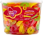 Red Band Fruchtgummi Schnuller - Tasty Gummies In A Tub - Sweet Fruity Wine Candy Taste - Fruit Snacks Pack- Sour Keys, Large Tub, 1200 Grams, 100 Pcs