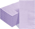 SietDESEO 50 Pieces 3-ply Light Purple Napkins Disposable 13 x 15.7 Inches Lavender Guest Bathroom Napkins Disposable Hand Towels for Bathroom Wedding Birthday Party Paper Dinner Napkin
