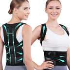 Posture Corrector for Women and Men, Full Back Brace Support with Adjustable Shoulder Straps, Shoulder and Back Straightener Posture Correction, Upper and Lower Back Pain Relief (Black, Small)