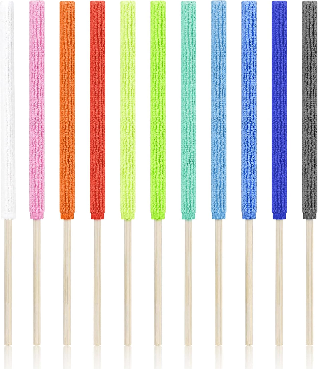 11 PCS Microfiber Detail Duster Sticks, Mini Duster Crevice Cleaning Tool for Car Air Vents, Blinds, Fans, Windows, Small Spaces, Gap Dust Cleaner