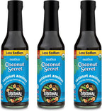 Coconut Secret Organic Liquid Coconut Aminos - Low Sodium Soy Sauce Alternative for Cooking, Dipping, and Marinating - Perfect for Vegan, Keto, and Paleo Diet - 8Oz, 3 Pack