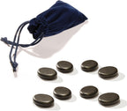 Master Massage Toes Basalt Hot Stone Pack – Beauty Facial Stones – Skin Care Heating Tools - Natural Black Basalt Massage Stone Set for Toes - 8-Piece Kit for Massage Spa, Relaxation, Healing