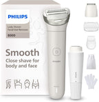 Philips Lady Shaver Series 8000 - Cordless, Wet & Dry Electric Shaver, 3-Blade Shaving System, Flexible Shaving Head, LED Light, for Face, Legs, Body & Bikini, 100 Mins. Runtime, Model BRL159/00