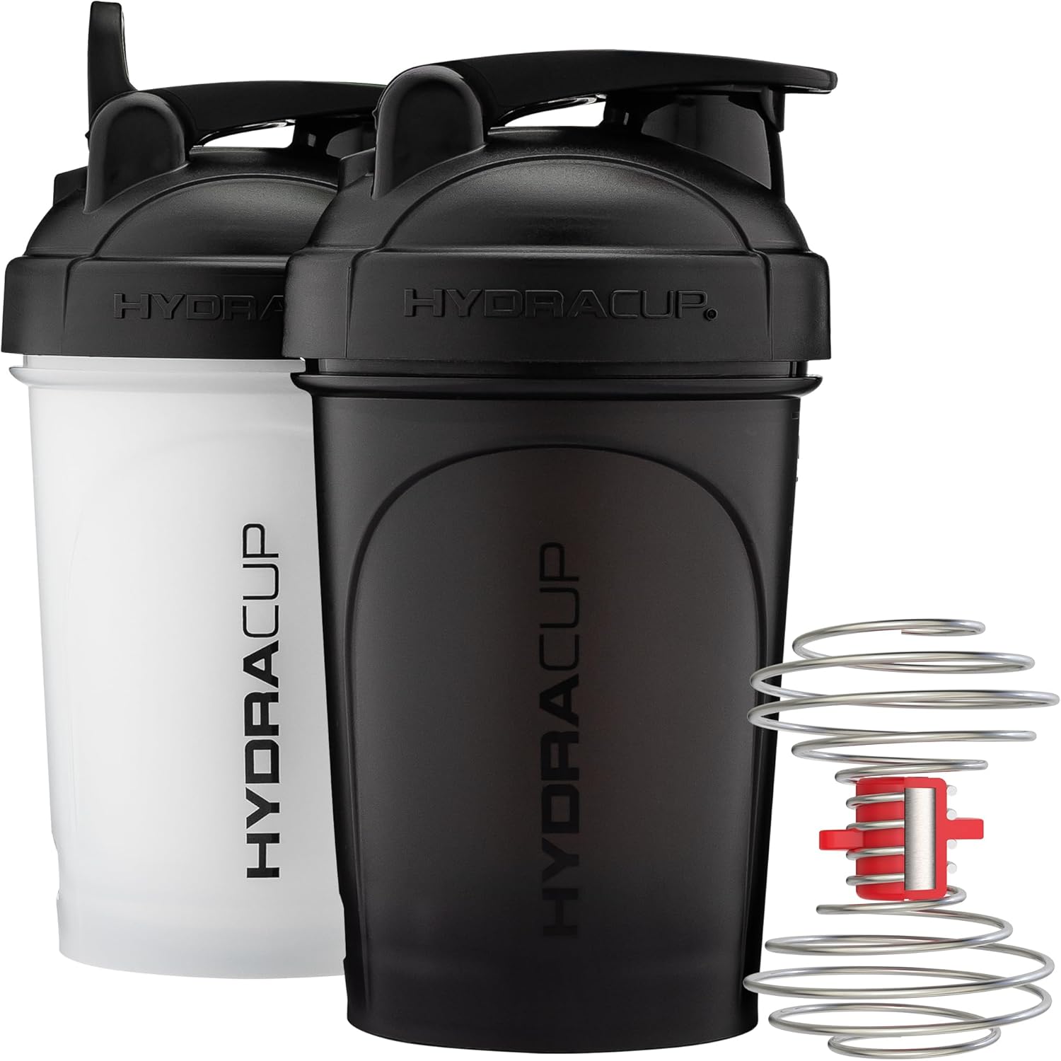 Hydra Cup - 2 Pack - 20oz Shaker Bottles | Protein Shaker Cups with Whisk Ball, Leak-Proof, Carry Handle | BPA-Free Gym Mixer for Protein Powder, Mixing Supplements