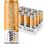 Wet Hydration - Functional Hydration Beverage - Flavored Water, Sugar-Free, Gluten-Free, No Artificial Ingredients (Orange Mango Ginger Turmeric)