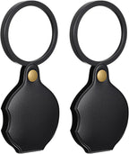 2 Pcs 20X Pocket Magnifying Glass Rotating Folding Magnifying Glass Portable Mini Magnifier for Seniors Reading Newspaper Book Close Work Exploring(Black)