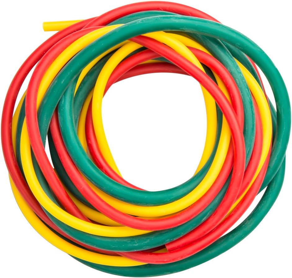 Cando W54615 10-5380 Yellow/Red/Green Low-Powder Exercise Tubing PEP Pack, Easy Resistance