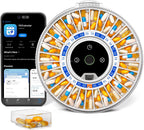 Betife Automatic Pill Dispenser for Elderly with Alarm – 31-Day Smart Bluetooth Pill Box, App Support, Fingerprint + Key Dual Lock, Arthritis-Easy Open, Plug-in/Battery Backup, Monthly Timer Dispenser