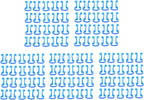 Cotton Roll Holder Clip, Dental Isolator Tools Blue 100PCS for Clinic for Mouth Supplies