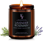 Lavender Rosemary Candle, Scented Candle for Home Soy Wax Candle, Aromatherapy Candle Gift for Women Men, 7oz