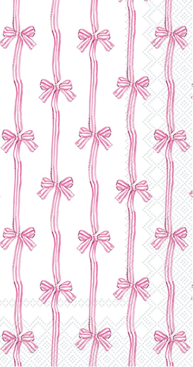 IHR Ideal Home Range Dinner Napkins Rosanne Beck Disposable 3-Ply Paper Hand Towels, 8.5" x 4.5", Baby Toile (Pink), 16-Count