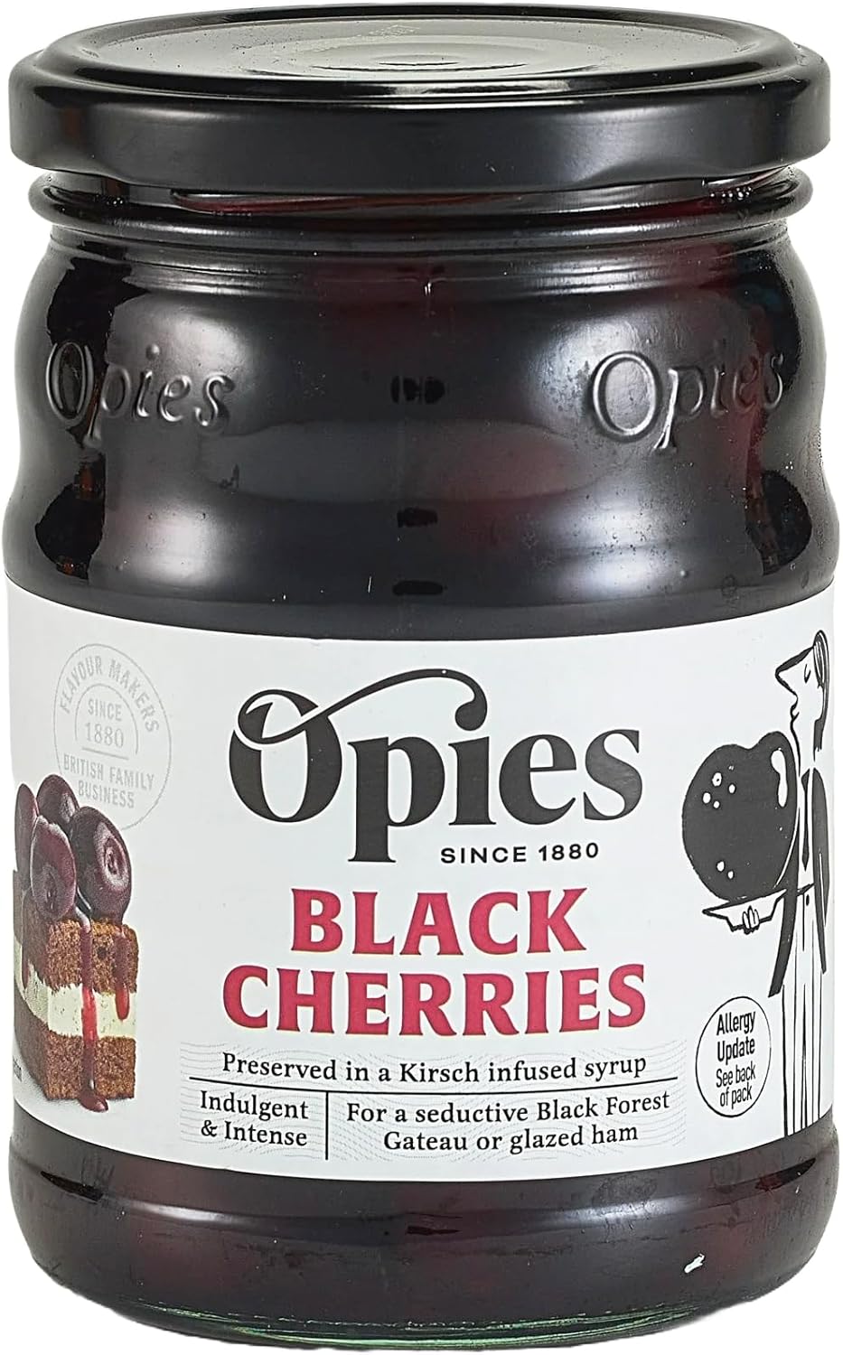Opies Black Cherries & Kirsch 390g