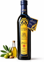 Letizia DOP Monti Iblei Extra Virgin Olive Oil - Authentic Sicilian EVOO (Tonda Iblea) PDO Certified - Award-Winning Intense Fruity Profile - 500ml (16.9 Fl Oz)