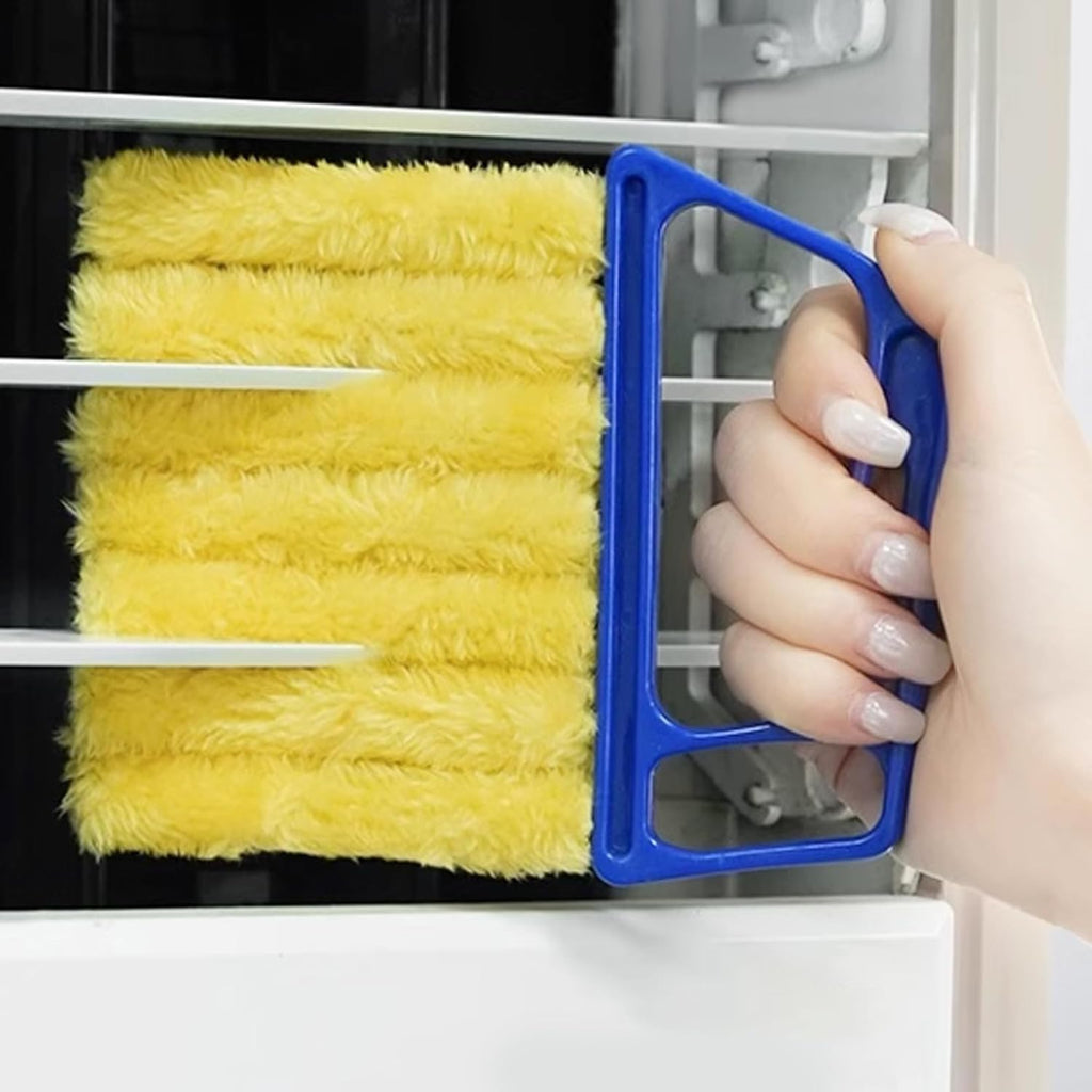 Blue Window Blind Cleaner Duster Tool – Handheld Brush for Venetian Blinds, Air Vents, and Window Tracks