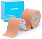 OK TAPE Kinesiology Tape, Regular Original Cotton Elastic Athletic Tape for Support and Recovery, Sports Tape, 2in×16.4ft Uncut Roll - Beige