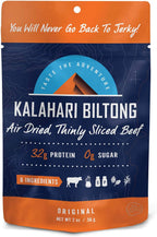 Original Kalahari Biltong, Air-Dried Thinly Sliced Beef, 2oz (Pack of 1), Sugar Free, Gluten Free, Keto & Paleo, High Protein Snack