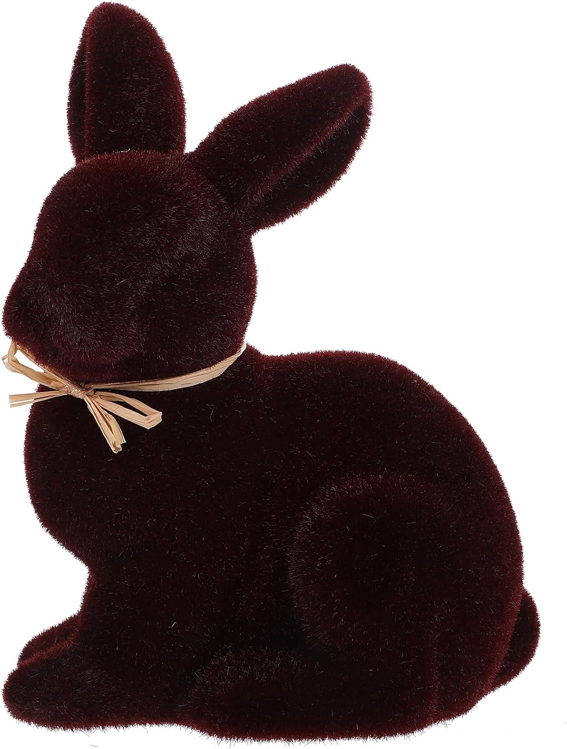 Easter Bunny Figurine Simulated Rabbit Statue for Home Decor Brown Desktop Ornament Easter Holiday Decoration Present for Couples Housewarming