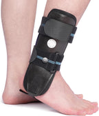 Velpeau Air Gel Foam Ankle Stabilizer Support Brace for Sprained Ankle, Ligament Injury, Tendonitis, Adjustable Rigid Stirrup Ankle Splint for Women and Men (Foam Version, Large, Right Foot)