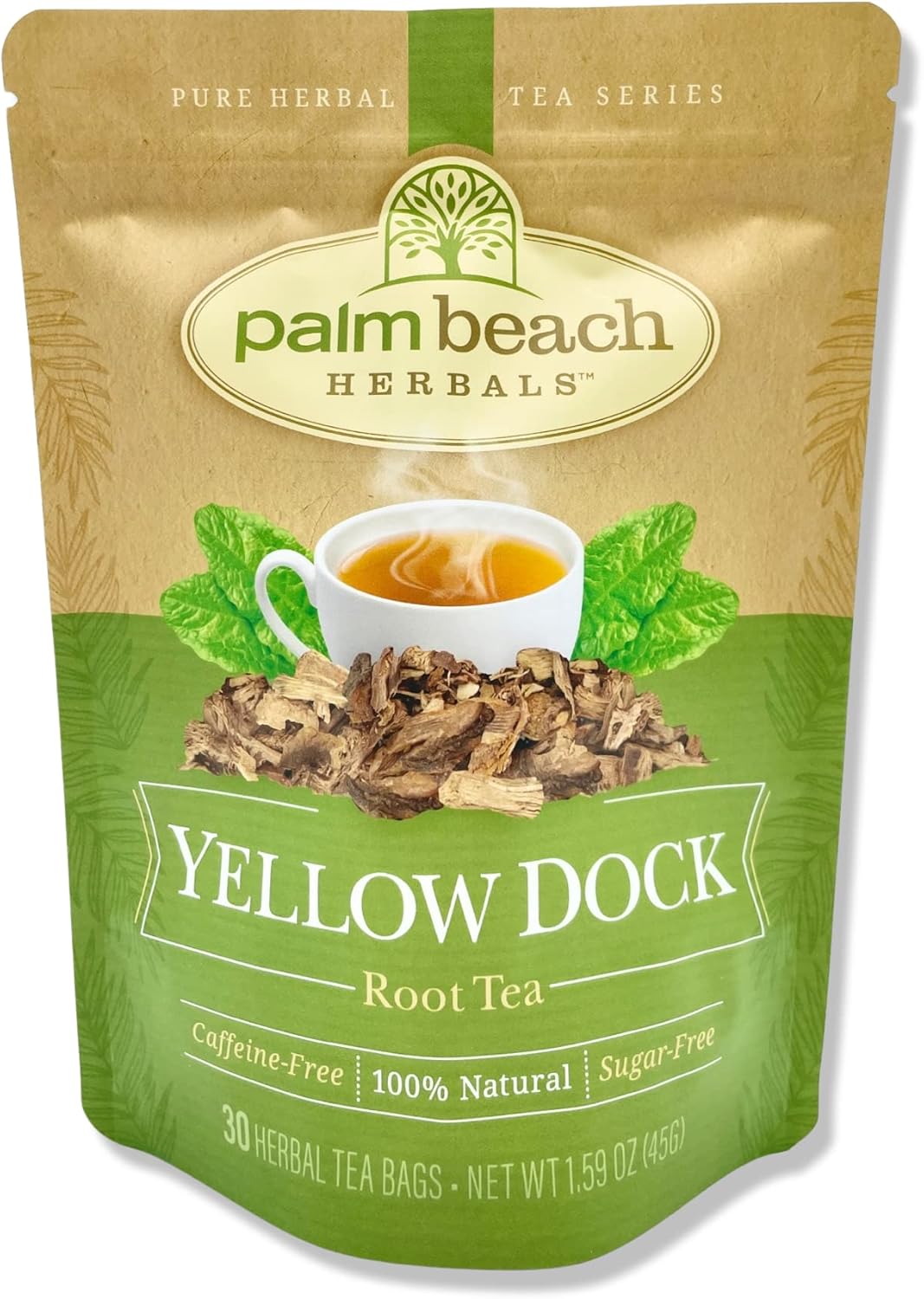 Palm Beach Medicinal Herbs - Yellow Dock Root Tea - Pure Herbal Tea Series, 30ct