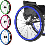 24in Non-Slip Wheelchair Push Rim Covers - Wear-Resistant Hand Push Covers for Rear Wheel - 1 Pair of Protective Accessory by Wheelchair Cover