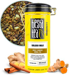 Tiesta Tea - Golden Milk, Loose Leaf, Sweet Turmeric Herbal Brew, Non-Caffeinated Herbal Blend, Makes Hot or Iced Up to 40-50 Cups, 6oz Refillable Tin