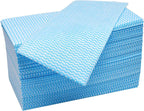 Blue Disposable Kitchen Cleaning Towel Heavy Duty Cleaning Rags Disposable Dish Cloths 50 Count/Pack