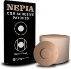 Nepia 30 Pcs Flesh CGM Sensor Patches | Waterproof Adhesive for Dexcom G7/Libre1 2 3/Enlite | 14 Days Long-Lasting Protection | Sweatproof Sensor Covers with Comfortable Fit for Active Lifestyle