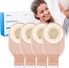 20 Pack Colostomy Bags, One Piece Ostomy Bag Ostomy Supplies, 15 mm-60 mm Cut to Fit Drainable Pouches with Closure for Ileostomy Stoma Care