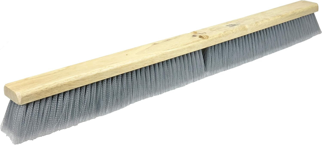 Weiler 42098 36" Fine Sweep Floor Brush, Flagged Silver Polystyrene Fill, Includes Brace