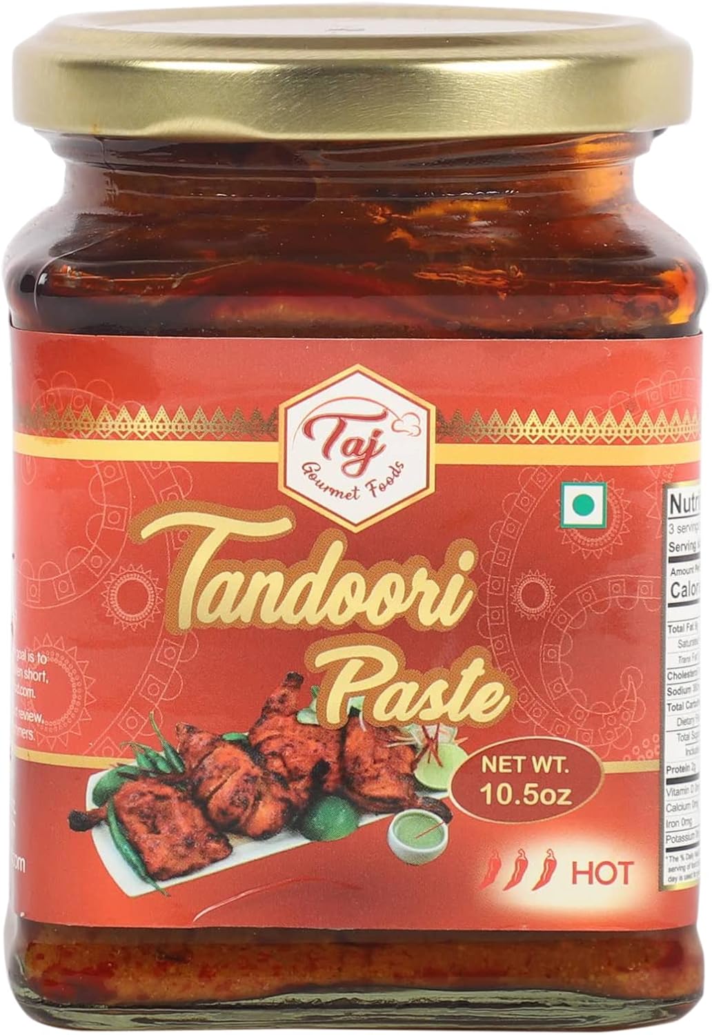 TAJ Tandoori Paste, Tandoori Marinade, 300g (10.5oz)