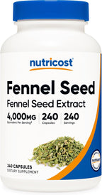 Nutricost Fennel Seed Extract 240 Capsules for 240 Servings Per Bottle - Vegan Fennel Seed Supplement