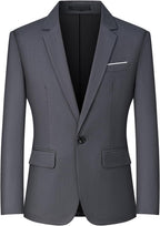 Mylldey Mens Blazers Slim Fit Business Casual Men Suit Sport Coat One Button Travel Blazer Lightweight Suit Jacket