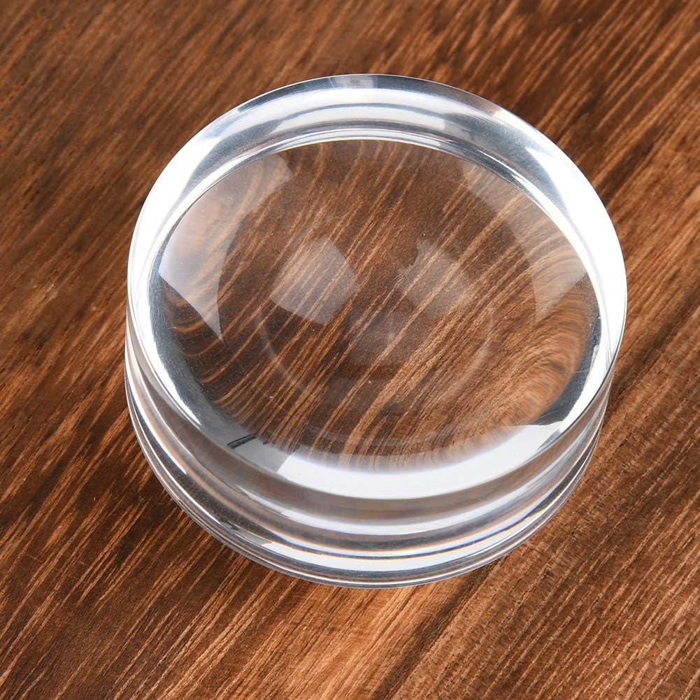 Magnifying Dome,8X Optical Magnifier, Paper Reading Acrylic Dome Portable 5X Dome Magnifier Hands Design