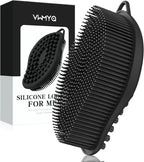 Silicone Loofah - Exfoliating Body Scrubber, Soft Dual-Sided Silicone loofa for Body Clean and Massage, Gentle Bath Brush Lathers Well for All Kinds of Skin