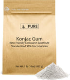 Konjac Gum (1 lb) Glucomannan Konjac Powder, Cornstarch Substitute, Thickener