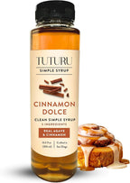 Cinnamon Dolce Simple Syrup for Coffee, Cocktails, Tea, Matcha - Sweetened with Agave Nectar - Clean Simple Syrup with Real Cinnamon, Molasses and Vanilla - 13.5 oz
