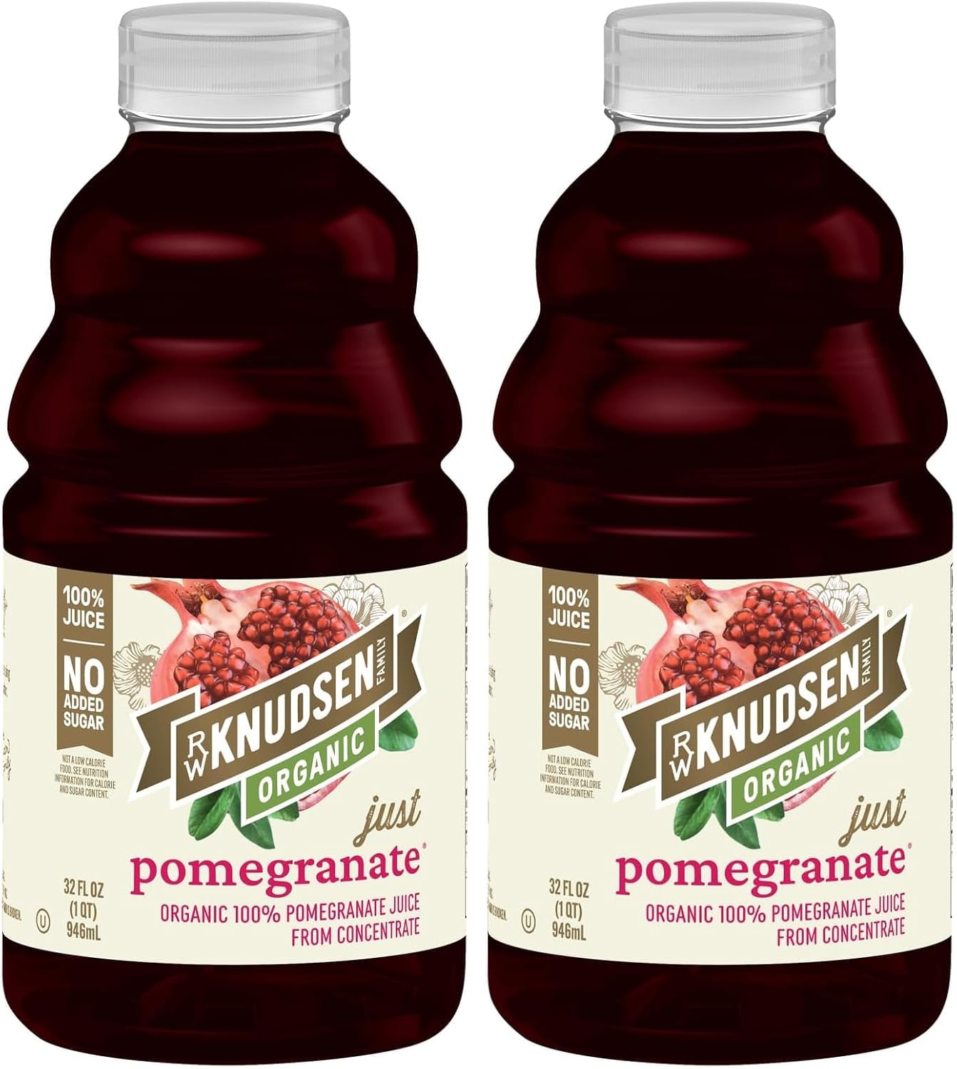 R.W. Knudsen Organic Pomegranate Juice from Concentrate, 32 fl oz (Pack of 2)