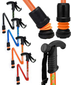 Flexyfoot Shock Absorbing Derby Handled Folding Walking Stick - Improves Safety, Improves Grip, Reduces Shocks & Jarring