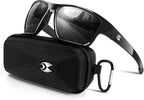suoso Sports Polarized Sunglasses for Men: TR90 UV400 Protection Sun Glasses Squash Goggles Wrap Around Goggles for Drving