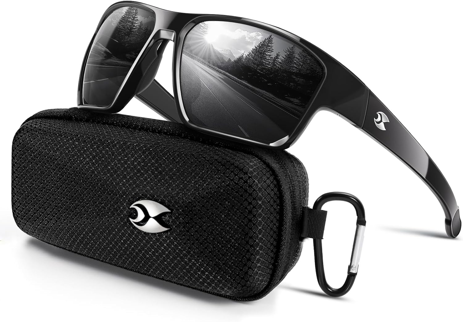 suoso Sports Polarized Sunglasses for Men: TR90 UV400 Protection Sun Glasses Squash Goggles Wrap Around Goggles for Drving