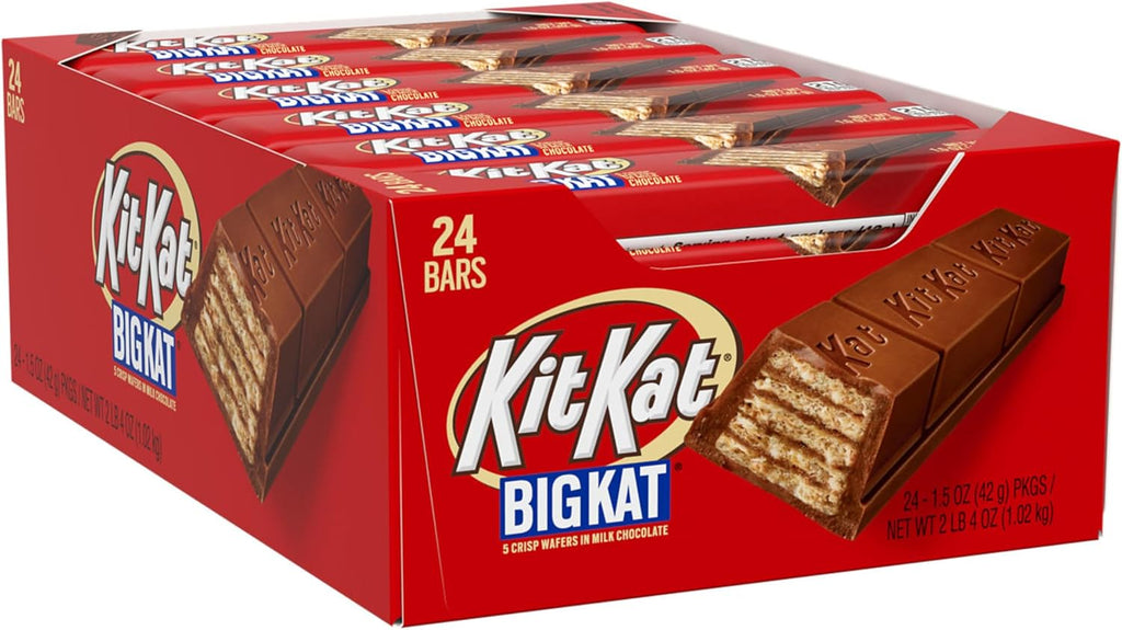KIT KAT BIG KAT Milk Chocolate Wafer Candy Bars, 1.5 oz (24 Count)