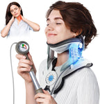 Cervical Traction Device with Air Collar: Inflatable Neck Stretcher for Pain Relief, Posture Correction, Spine Alignment, Reduce Disc Pressure - Targeted Traction for Daily Use