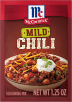 McCormick Chili Seasoning Mix Packet, Mild, 1.25 oz