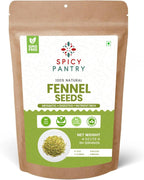Spicy Pantry Fennel Seeds Whole - Foeniculum vulgare - 100% Natural - Resealable Bag - Great for Tea, Cooking, and Baking - 4 oz