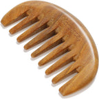 The Moreinday Wide Tooth Wooden Scalp Detangling Hair Comb for Women and Men - Green Sandalwood
