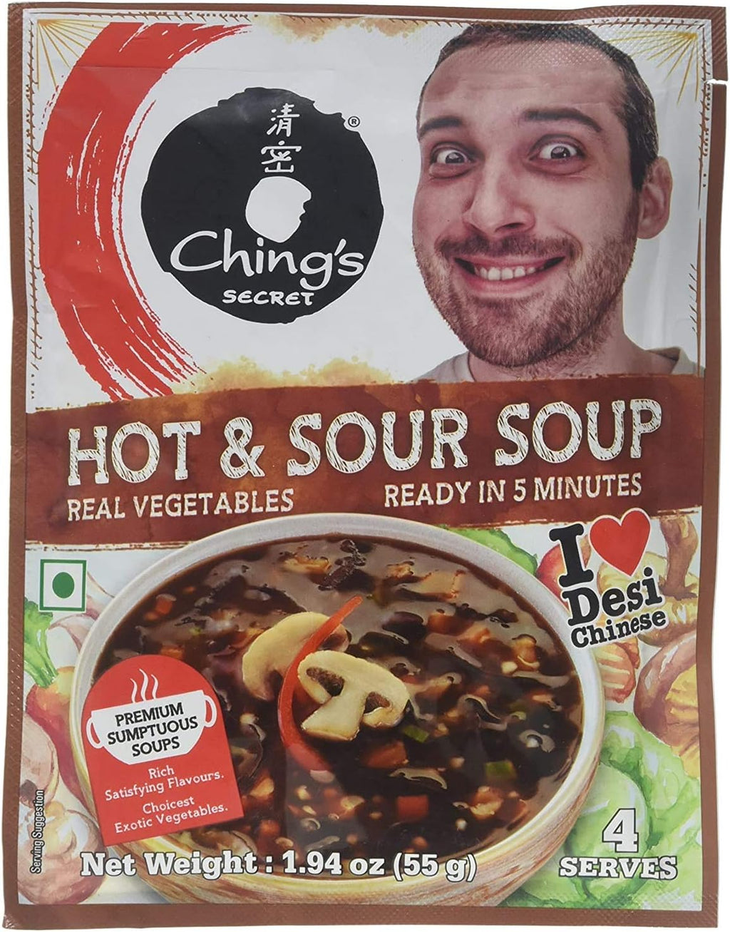 Ching's Secret Hot and Sour Soup, 55g (Pack of 6)