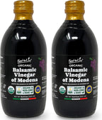 Food To Live Organic Balsamic Vinegar of Modena, 500 ml – Italian, Unfiltered, Unpasteurized, Aceto Balsamico di Modena IGP, Non-GMO, Vegan (Pack of 2)