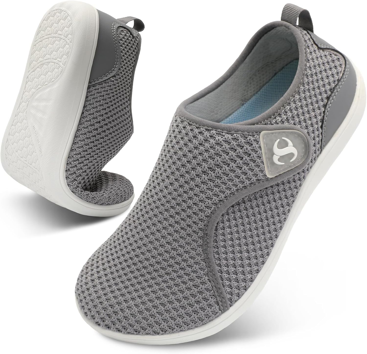 Womens Walking Shoes Comfortable Wide Diabetic Shoes Adjustable Zero Drop Edema Shoe Breathable Neuropathy Nursing Shoes Casual Wide Width Sneakers